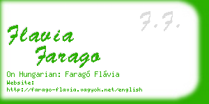 flavia farago business card